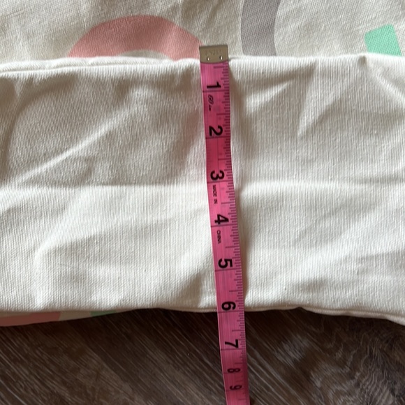 NWT handcrafted “dog mama” cotton canvas large reusable tote bag tan cream - Picture 8 of 10